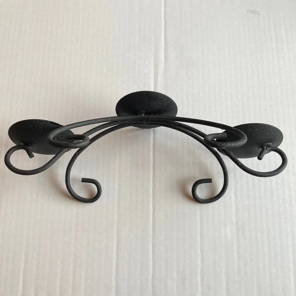 Black Iron Candle Holder